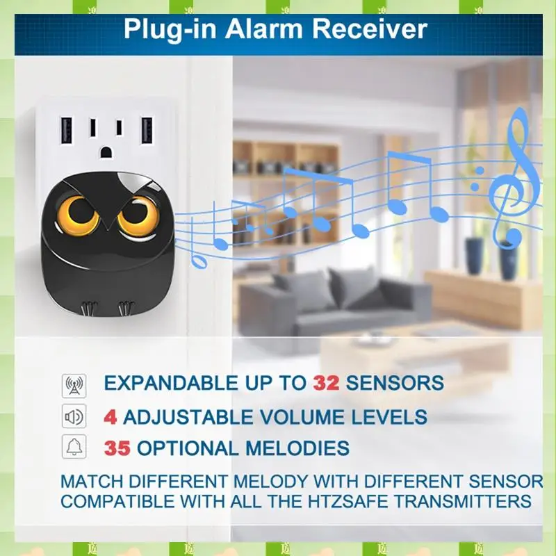 2025 Wireless Driveway Alarm 800 Meters Long Range Weatherproof Outdoor Motion Sensor&Detector Security Alert System,Wireless Dr