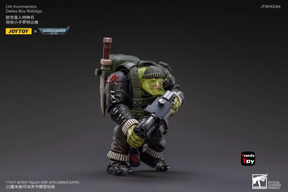 【JOYTOY】Warhammer 40K Ork Komandos Dakka Boy Rotbilge 1/18 Figura de acción de juguete