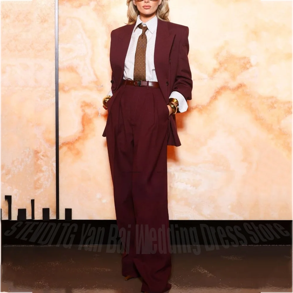 

Fashion Women Suit Solid Color Casual Street Peak Lapel Long Sleeve Office Lady Business Suit for All Occasions High Quality