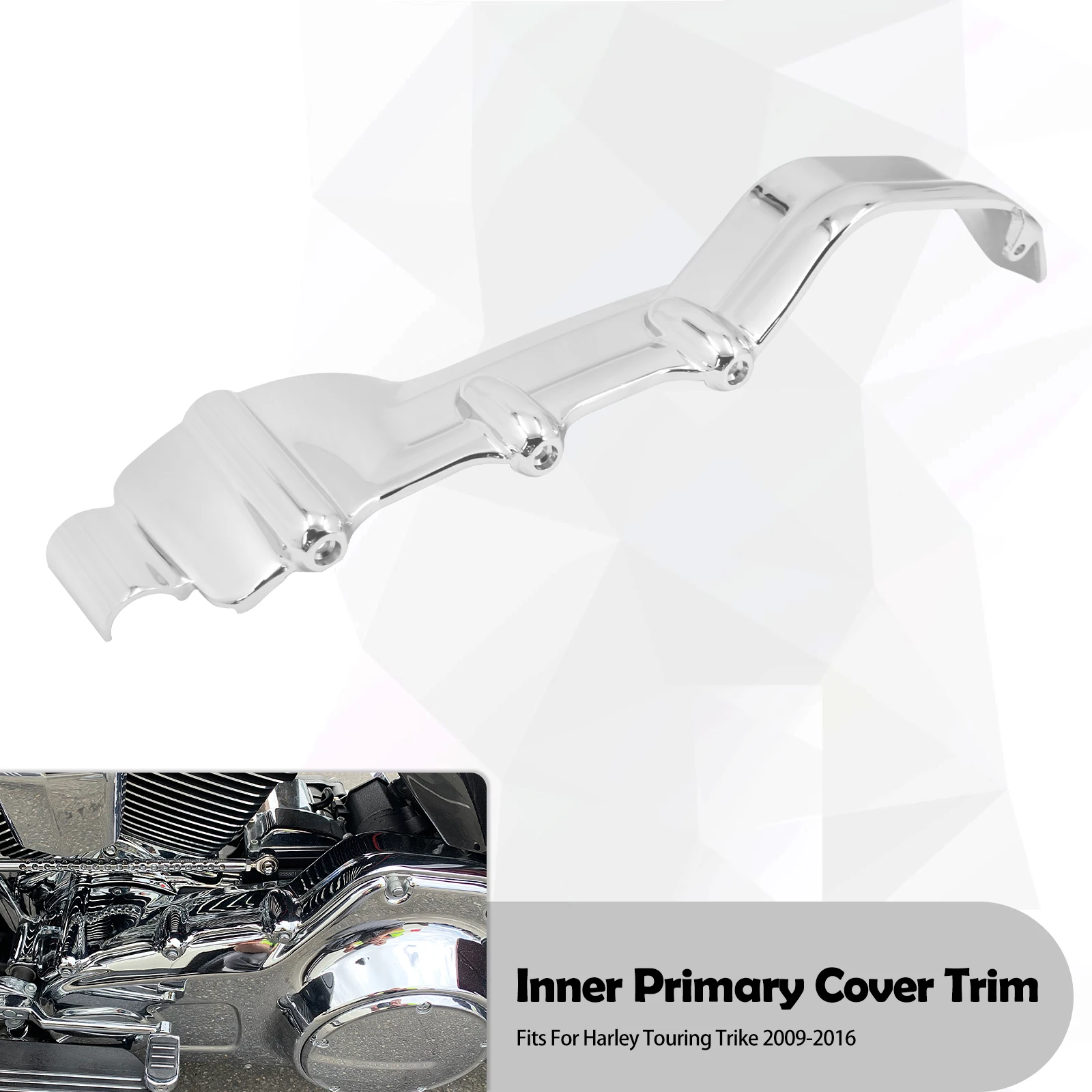 

Motorcycle Chrome Inner Primary Cover Trim Alumium Covers For Harley Touring Road King Street Electra Road Glide FLHX 2009-2016