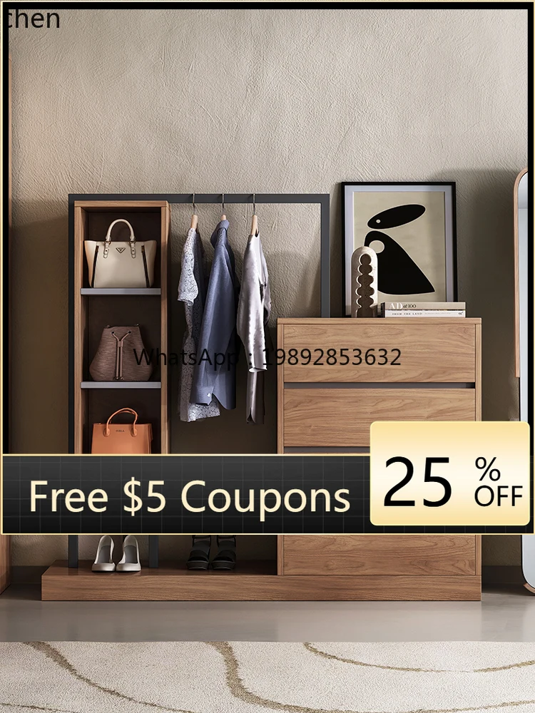 

multi-functional floor coat rack light luxury bedtime home chest hanger integrated bedroom storage iron hanger