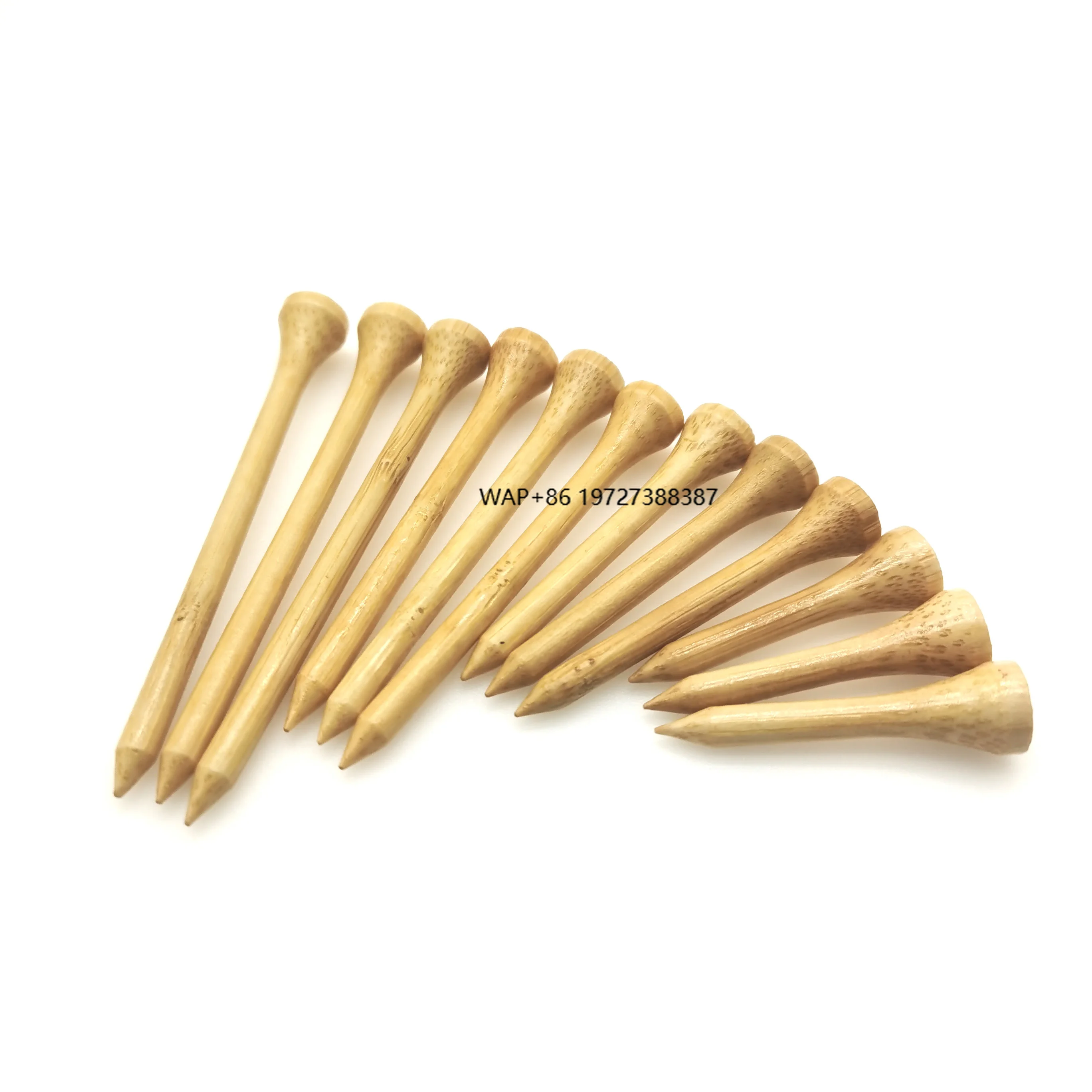 

Factory Price Eco-friendly Bamboo Golf Tees Custom Logo Natural Plain Wooden Assorted Sizes 83mm Length Bulk Packed