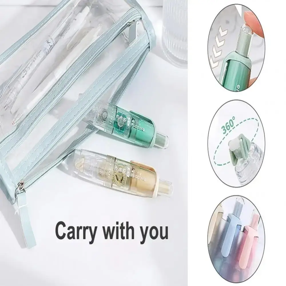 Eraserable Dispensing Glue Portable Replaceable Press-type Dispensing Pen Correction Belt Type Glue Sticks School Office