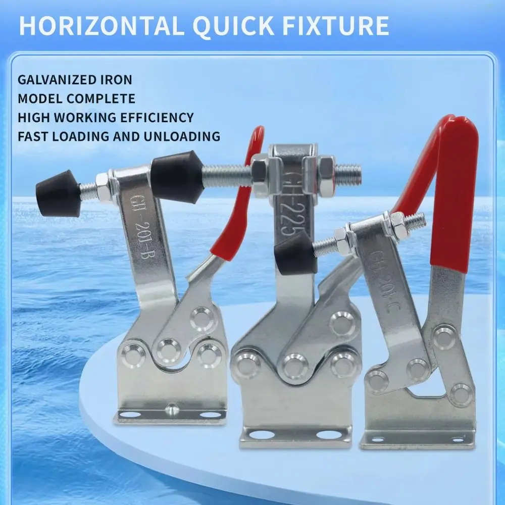 227KG Holding Capacity Toggle Clamp Antislip Rubber Pressure Tip Heavy Duty Quick Release Clamp Quick Release Horizontal