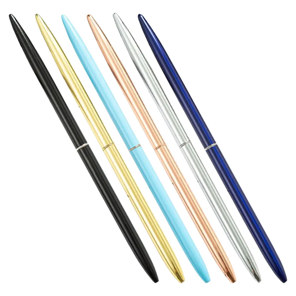 

6Pcs Office Ballpoint Pen Metal Writing Pen for Business Signing Desk Stationery Bank Hotel Front Desk Smooth Writing Experience