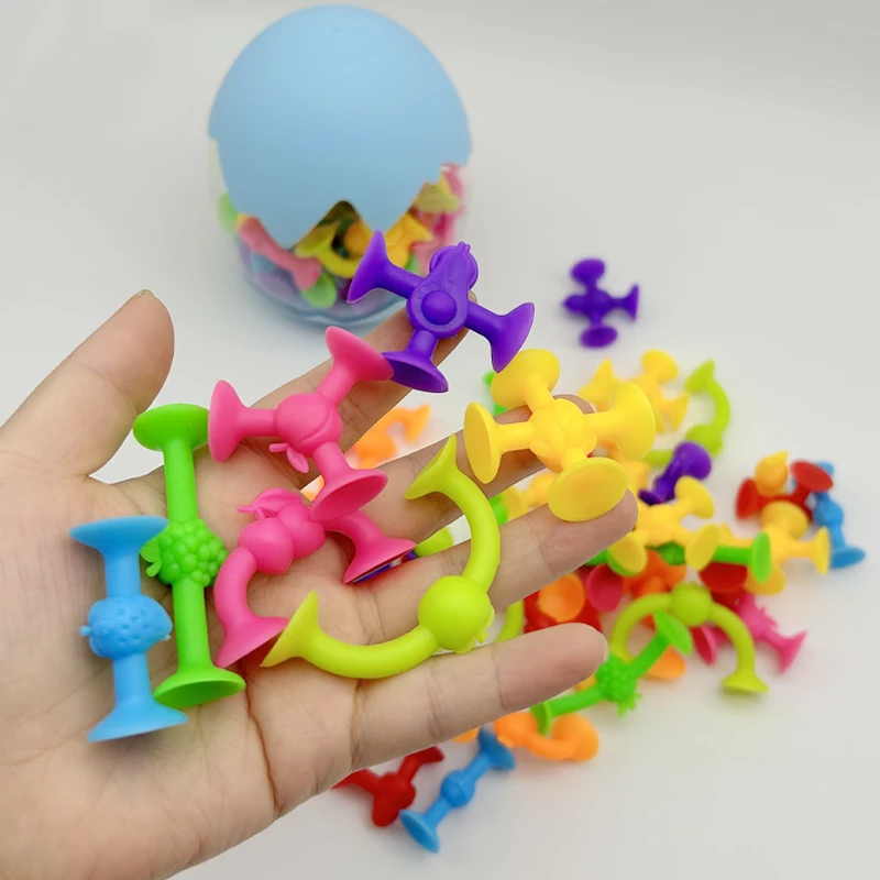 38 Stück Bienen-Saugnapf-Spielzeug mit Dinosaurier-Eierschalen-Aufbewahrung, Badefenster-Reisespielzeug, interaktives Eltern-Kind-Spiel, Geschenk für Kinder – Detail 8