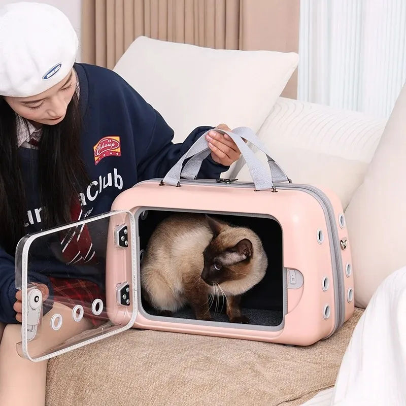 

Cat BackpackBreathable Portable Pet Carrier Backpack, Space Capsule Cat Dog Travel Bag for Outdoor Use