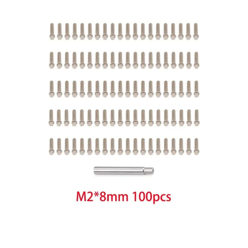 M2 M3 Stainless Steel Hex Head Screws Set for 1/10 RC Crawler TRX4 SCX10 Capra