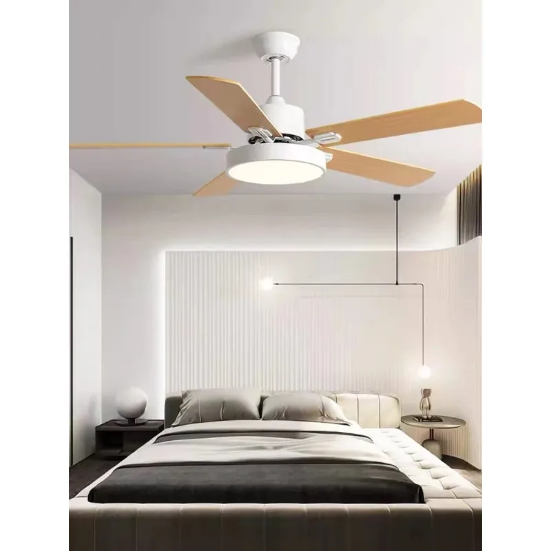 2025European style fan lamp integrated ceiling fan lamp living room dining room bedroom silent 5-leaf household fan pendant lamp