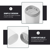 Toothbrush Holder Box for Travel Lightweight Compact Design Toothpaste Case Storage Toothbrush Storage Holder White Small