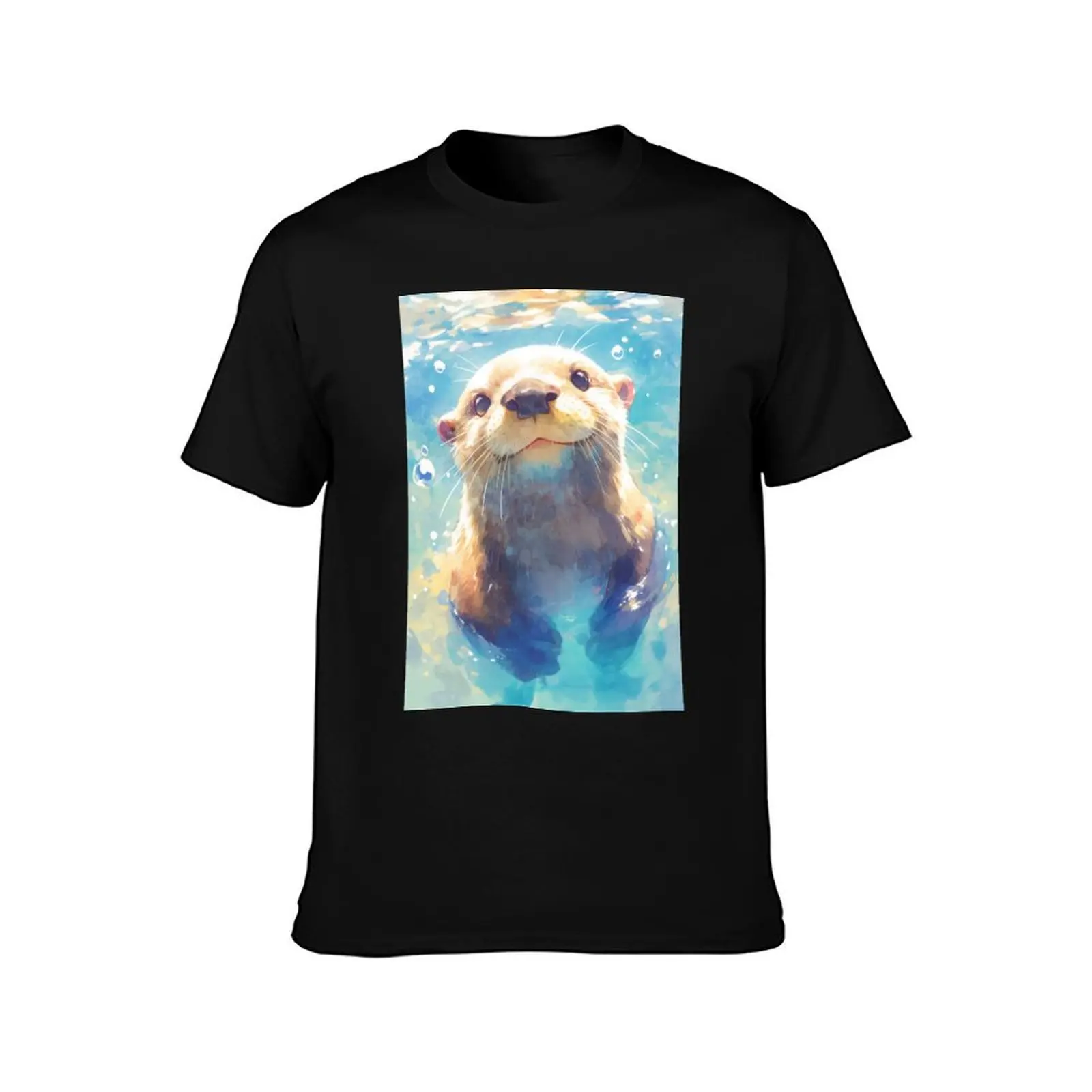 Otterly Delightful A Watery Adventure T-Shirt Breathable Lightweight Summer Top T-Shirt