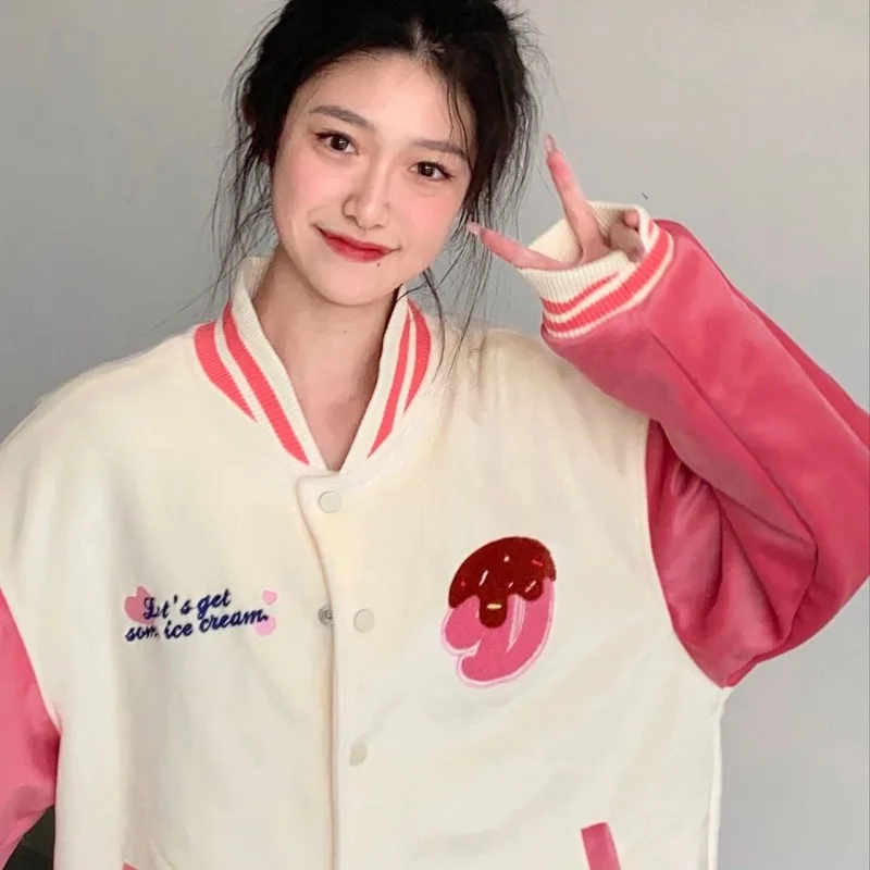 Sanrio Hello Kitty giacche vestiti Y2k donne ricami cappotto cartone animato autunno addensato ragazza calda Top vestiti felpa peluche