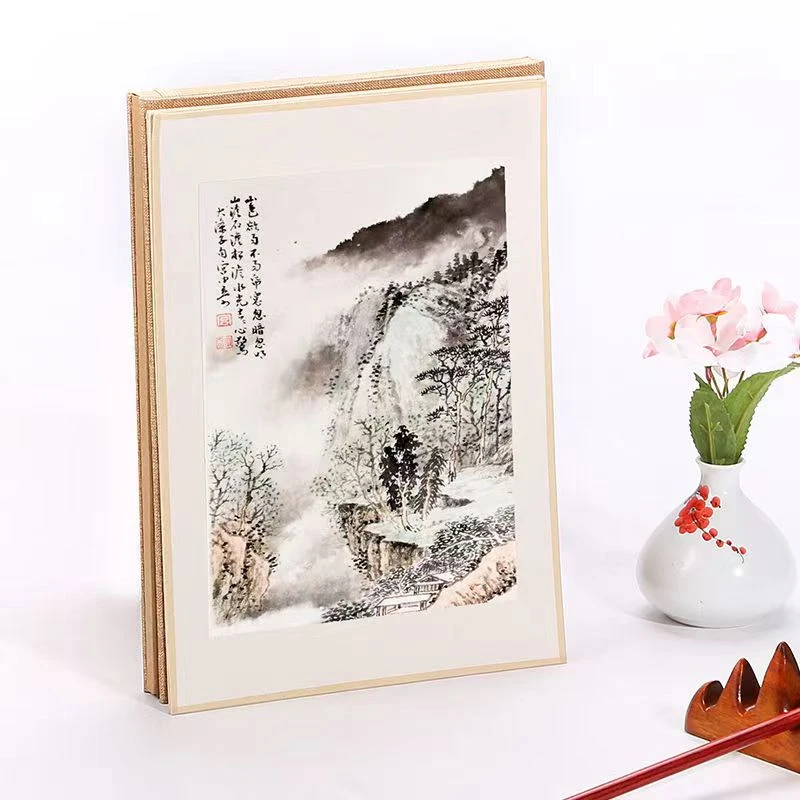 

A4 A5 Chinese Vintage Xuan Paper Cards Raw Rice Paper Brush Freehand Calligraphy Painting Gou Pi Hemp Fiber Papier Hard Cards