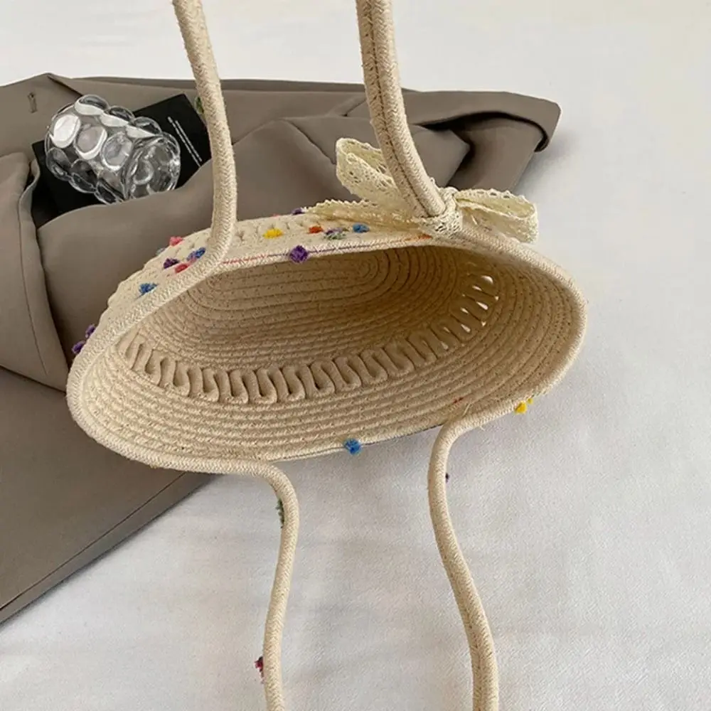 

Хлопковая плетеная сумка ручной работы, большая вместительная пляжная сумка для отпуска, многофункциональная сумка-тоут ручной работы