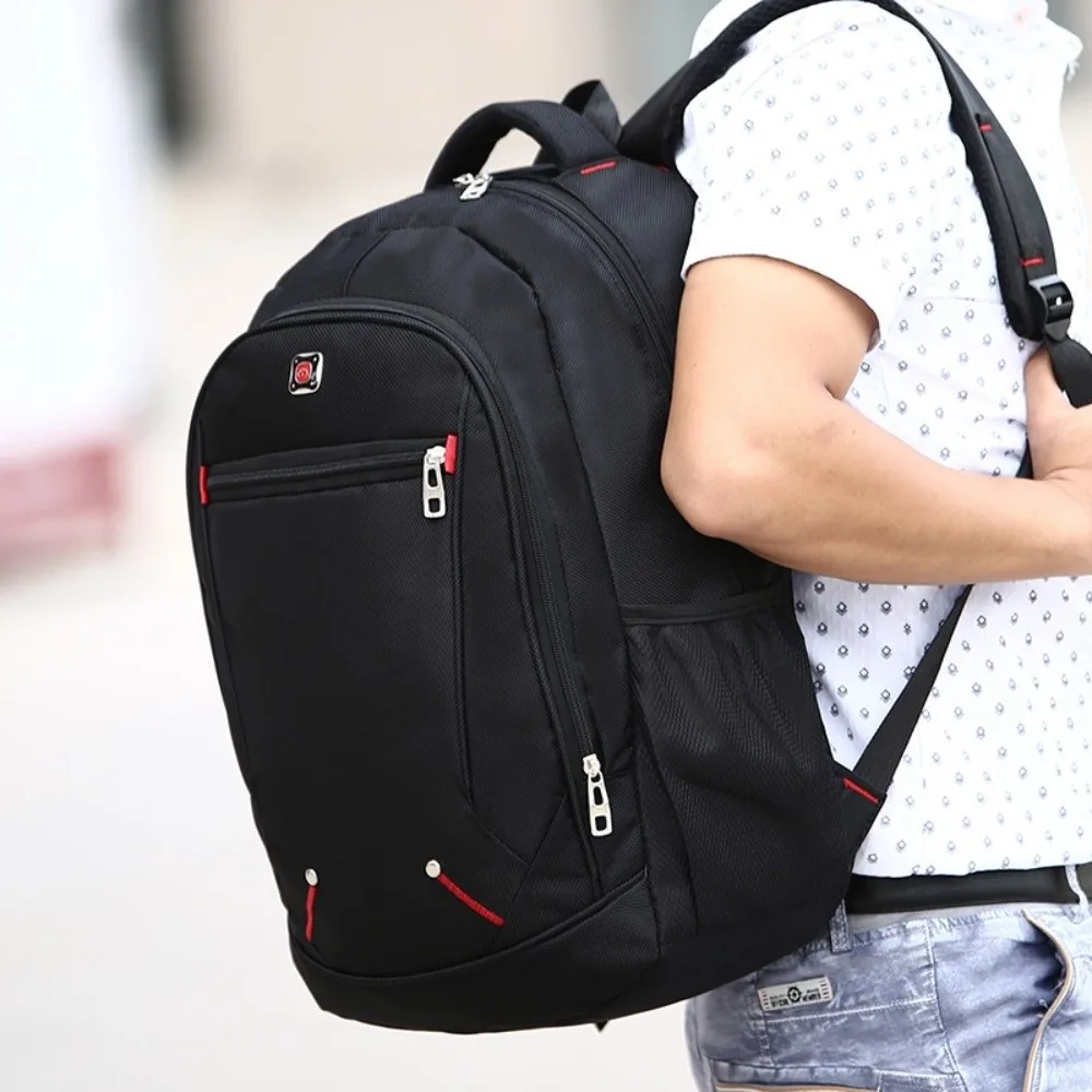 Waterproof Men Large Backpacks Wear-resistant Oxford Cloth Travel Knapsack Large Capacity Multi-pocket Student School Bag