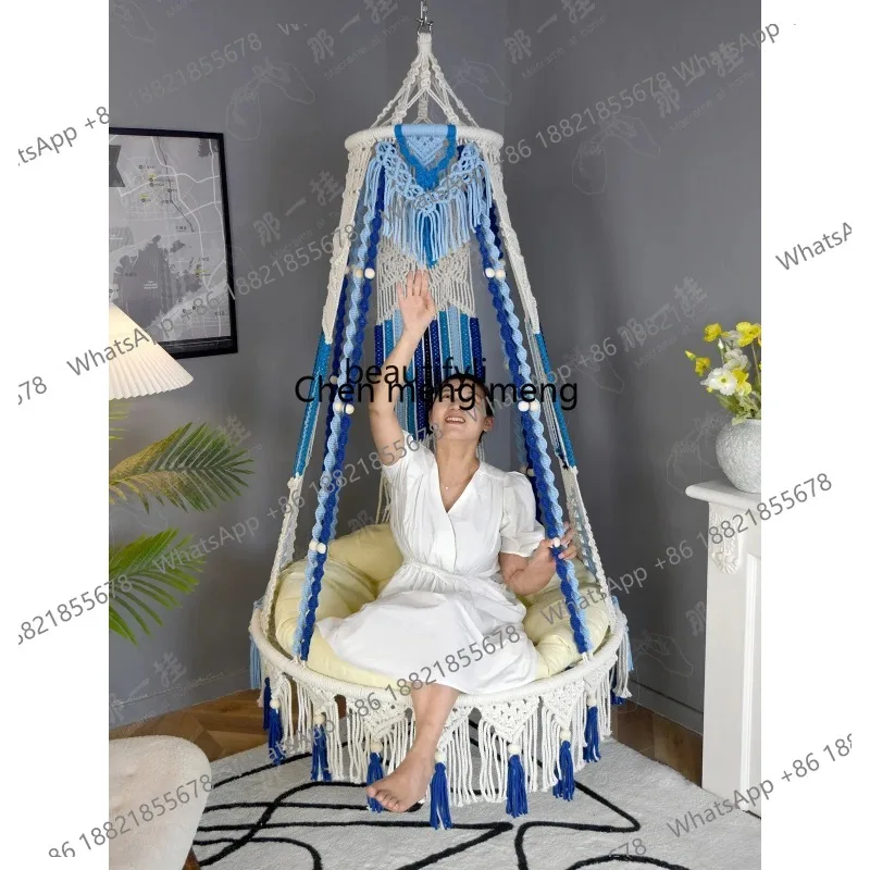 

LHX26 Pure Woven Colorful Glider Hanging Basket B & B Swing Home Living Room Hammock