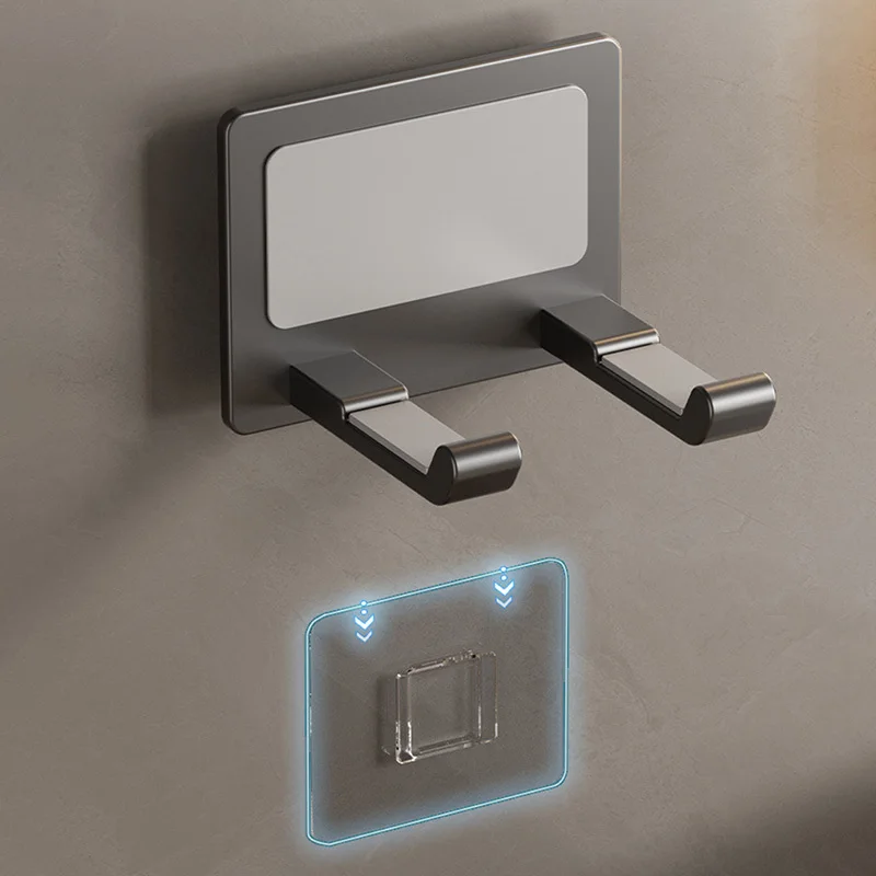 1pc Haartrockner Rack Ohne Bohren Badezimmer Haar Trockner Halterung Aluminium Wand Montiert Haartrockner Rack Kompakte Lagerung Raum – Detail 1