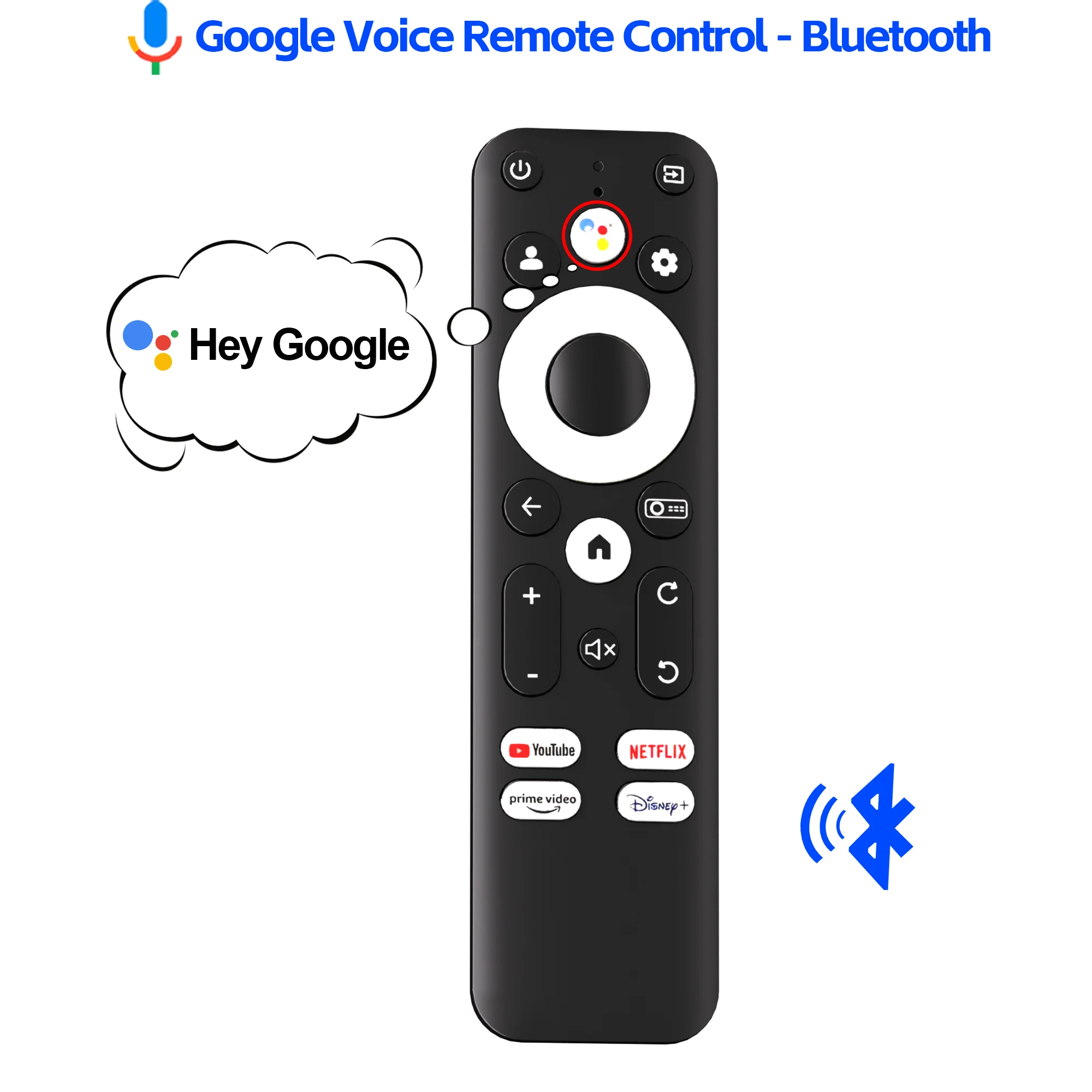 Remote Controller Bluetooth Voice Remote Control Google Assistant for HORLAT T03MAX T10MAX X09 X04 T09MAX T11MAX X09ULTRA