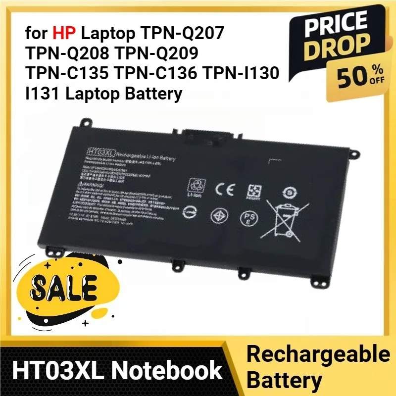 

HT03XL Notebook Computer for HP Laptop TPN-Q207 TPN-Q208 TPN-Q209 TPN-C135 TPN-C136 TPN-I130 I131 Laptop Battery