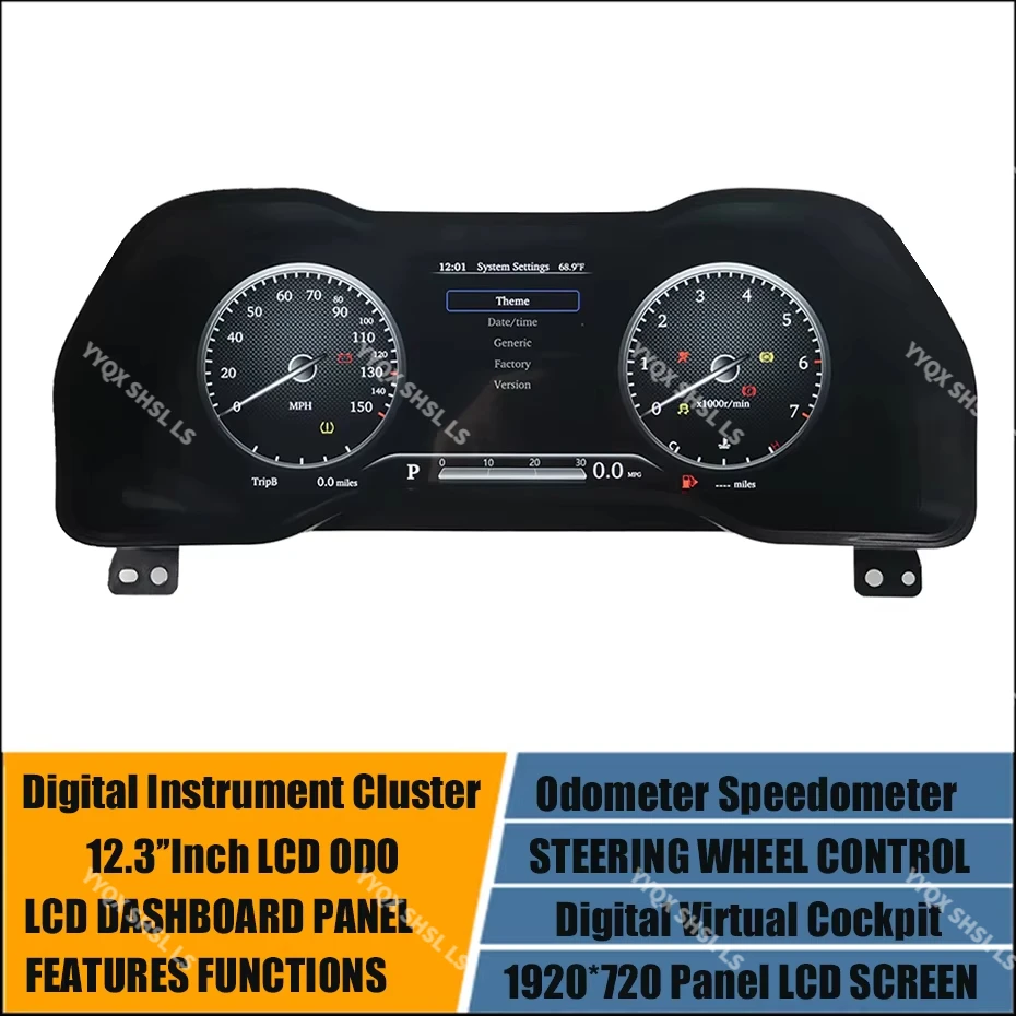 Car Digital Cluster Dashboard For Toyota 4Runner 2014-2019 LCD Virtual Cockpit Instrument Auto Speedometer Headunit Meter Screen