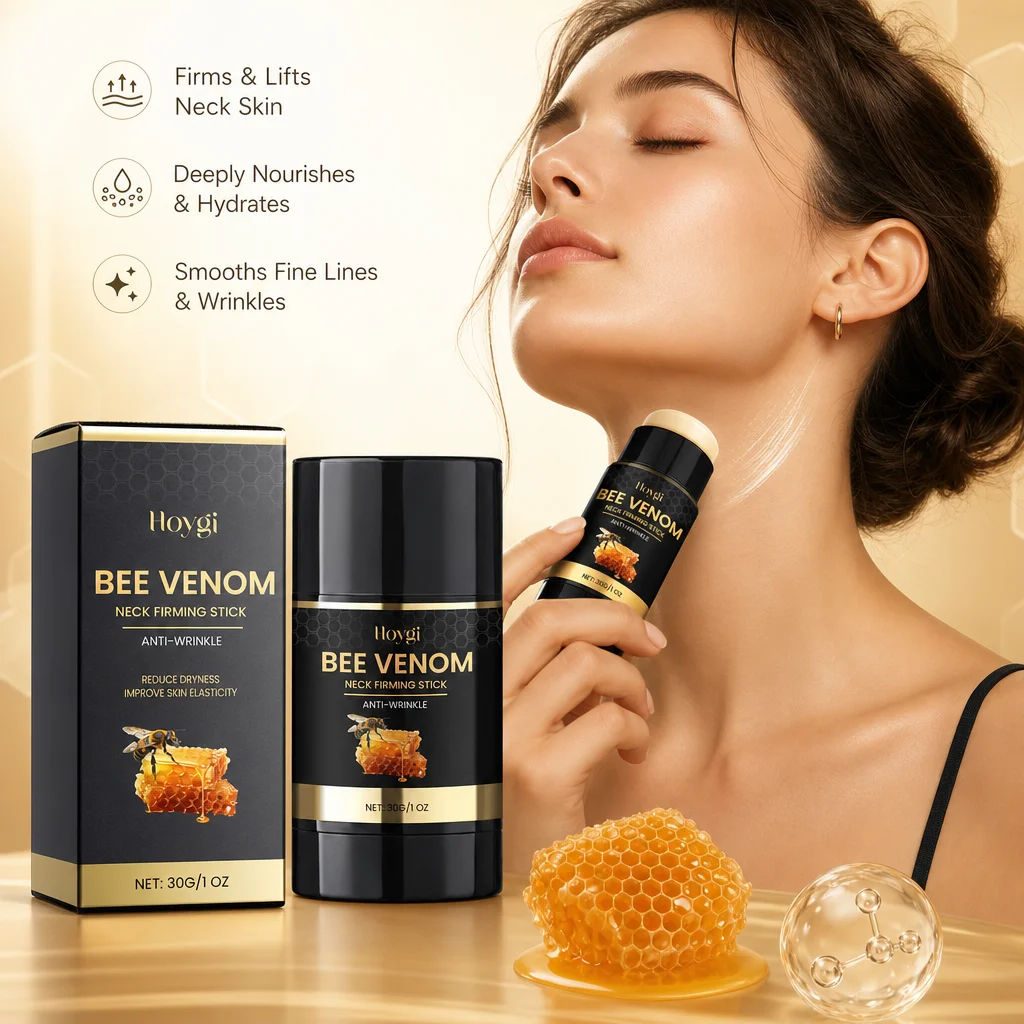 Bee Venom Firm Neck Balm Stick Moisturize Nourish Neck Skin Lift Sagging Area Restore Skin Barrier Revitalize Neck Complexion