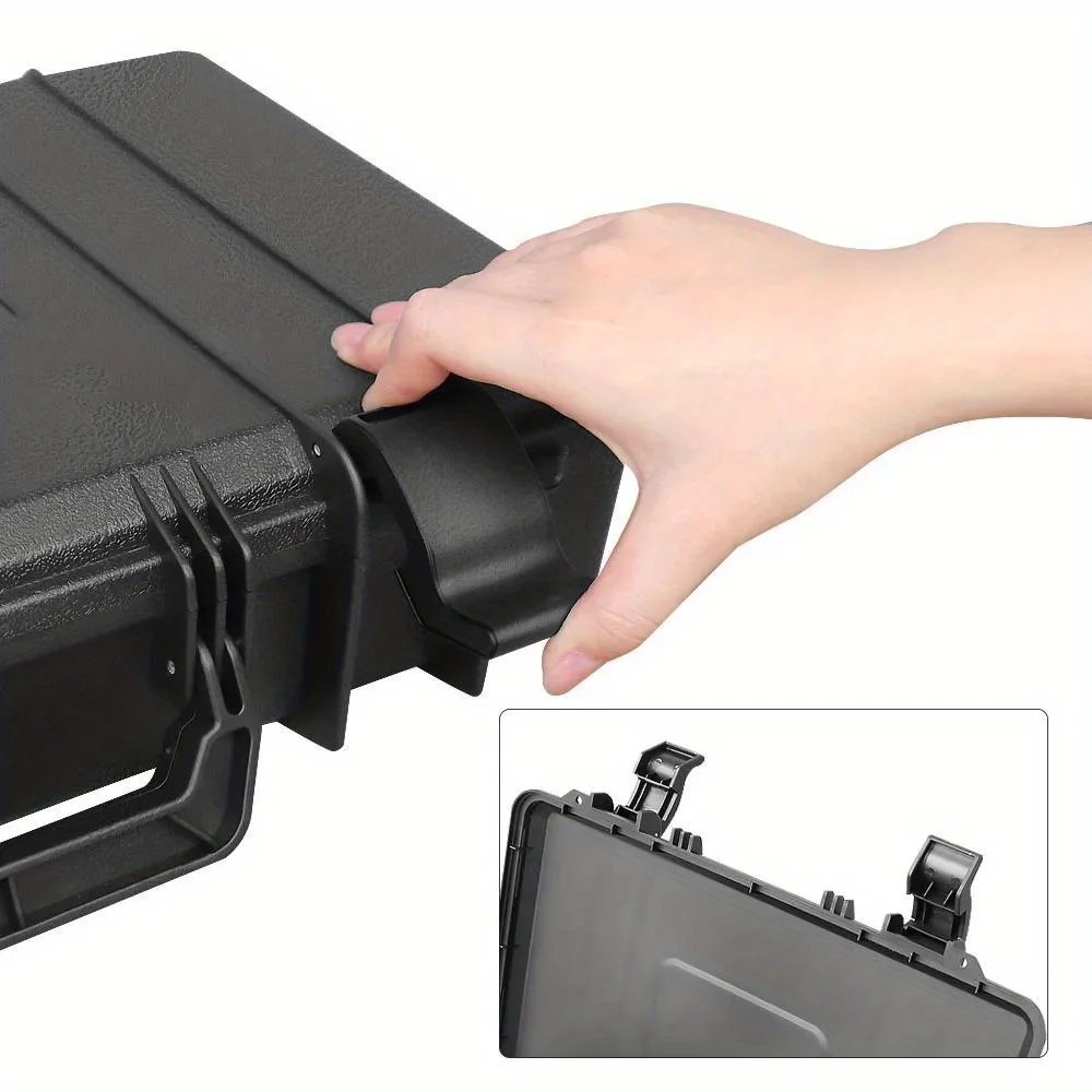 1pc Toolbox Rectangular Outdoor Monitoring Equipment Dampproof Protective Plastic Case Photographic Equipment Storage Box