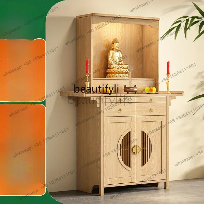 

Solid wood shrine offering table Shentai incense table Household Buddha statue offering table Buddha cabinet