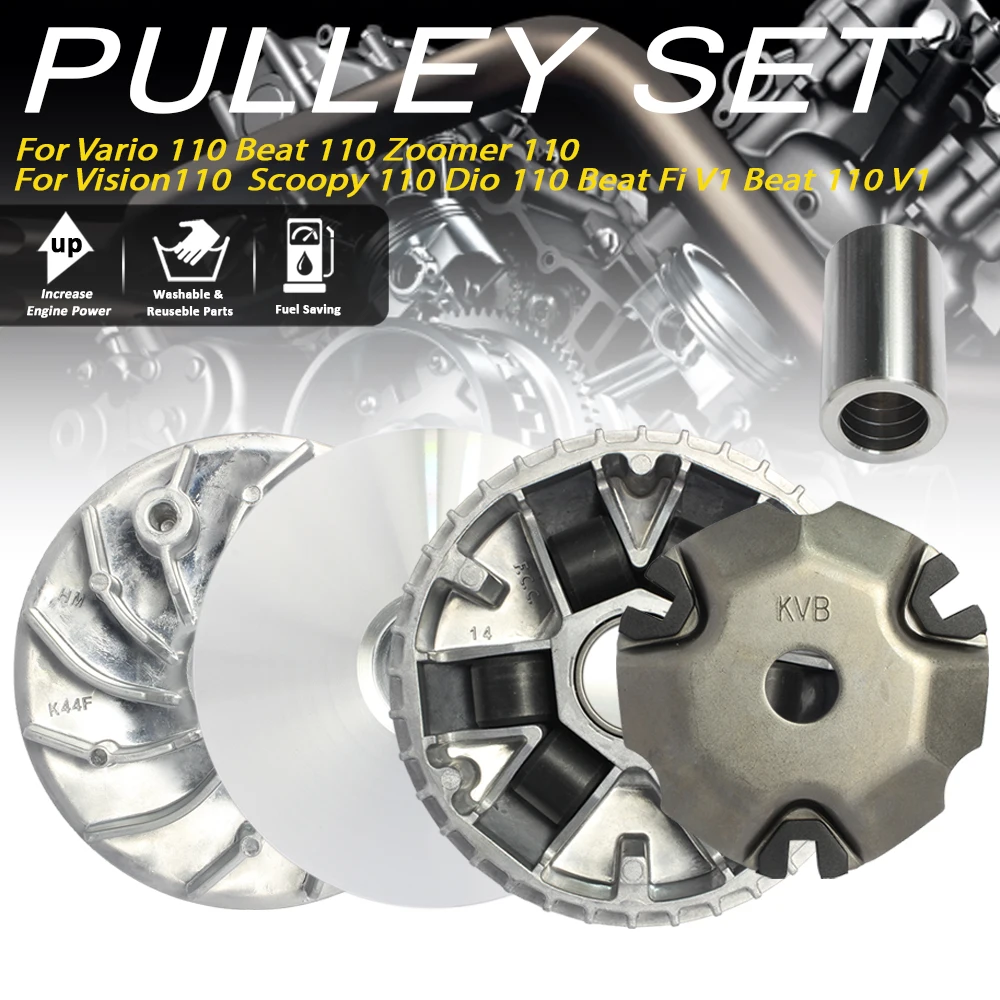 

High Performance Pulley Set For Hon da Beat Vario Zoomer 110cc Moped Racing Modification Part