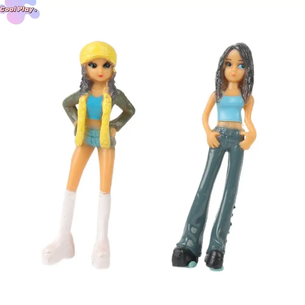 

PVC Material Beautiful Girl Figurines Home Ornaments Cartoon Cute Girl Scene Model Scene Props 3D Character Girl Action Figure