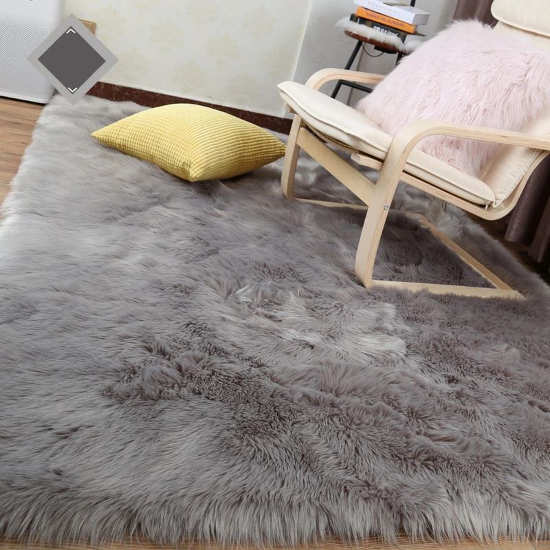 Thick White Carpet Soft Fur for Living Room Plush Rug Bedroom Imitation Wool Fluffy Floor Carpets Window Bedside Home Decor Rugs