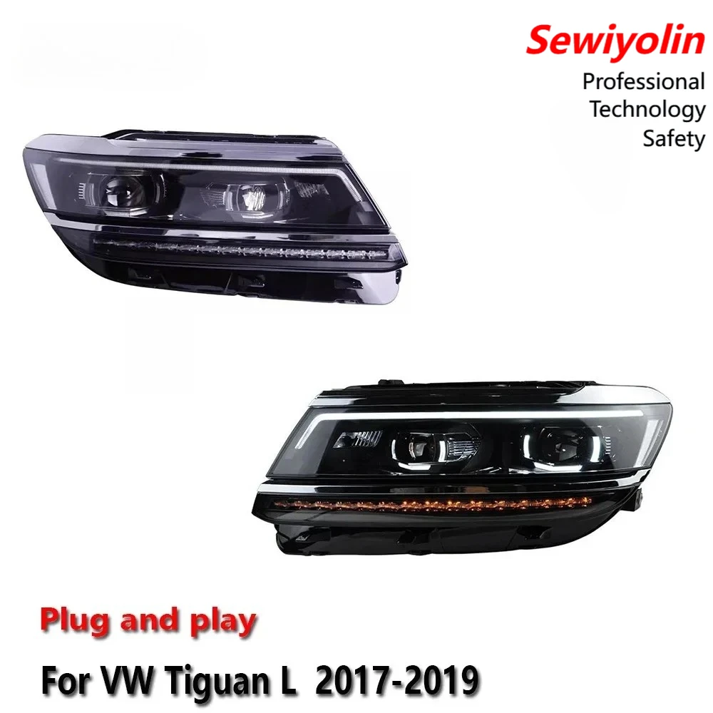 

Car LED Upgrade Headlight Accessories For VW Tiguan L 2017-2019 DRL Brake Turn Signal Lamp Plug and Play