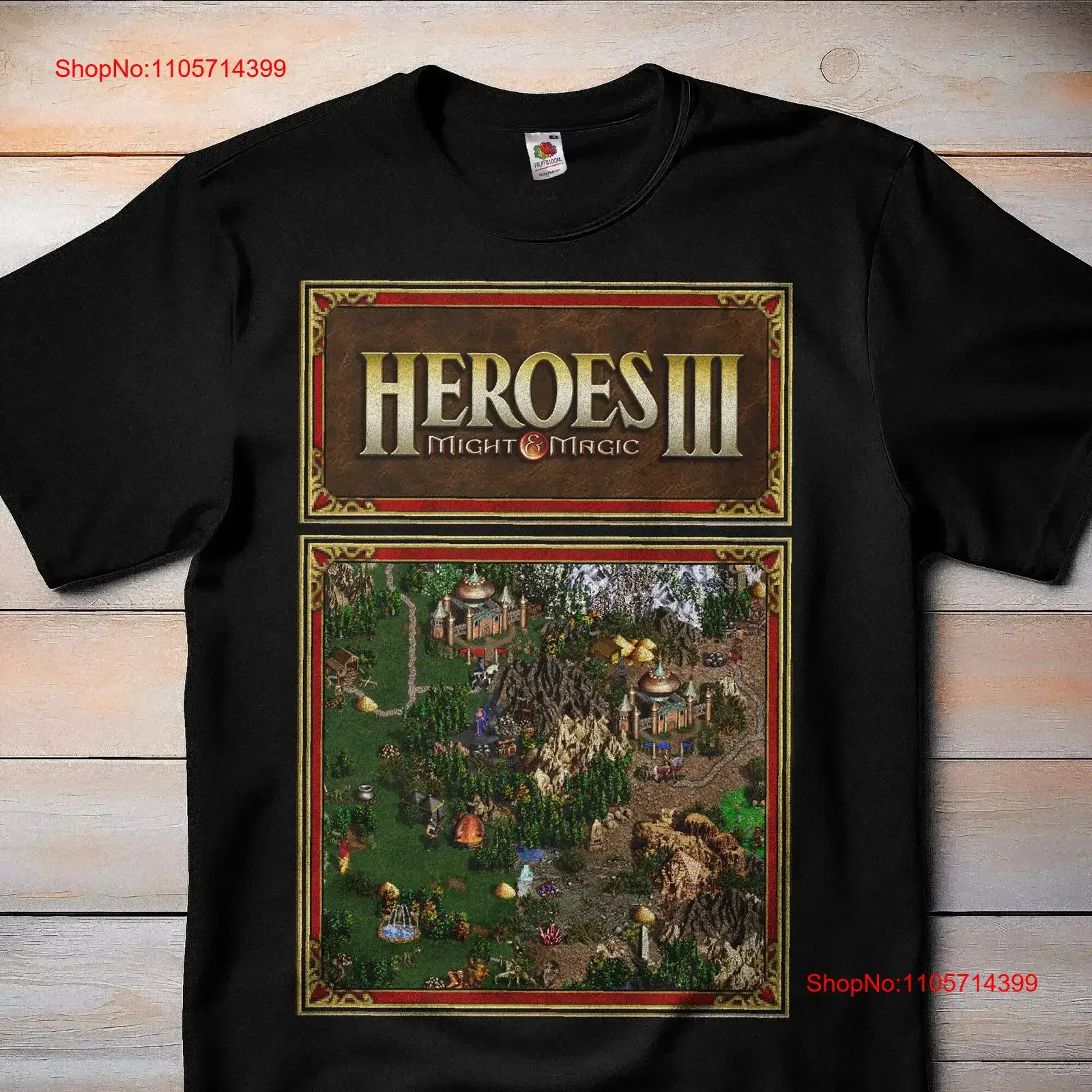 Heroes Map of Might And Magic III T Shirt Classic Video Game Retro Gamer Gaming vintage Washed Casual Top For Everyday Wear