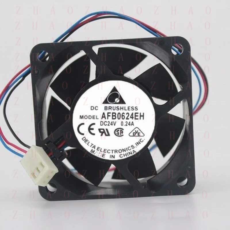 

L+ FOR Delta AFB0624EH 6cm 6025 24V DC 0.24A Extreme High Speed Fan 60x60x25mm 38.35CFM