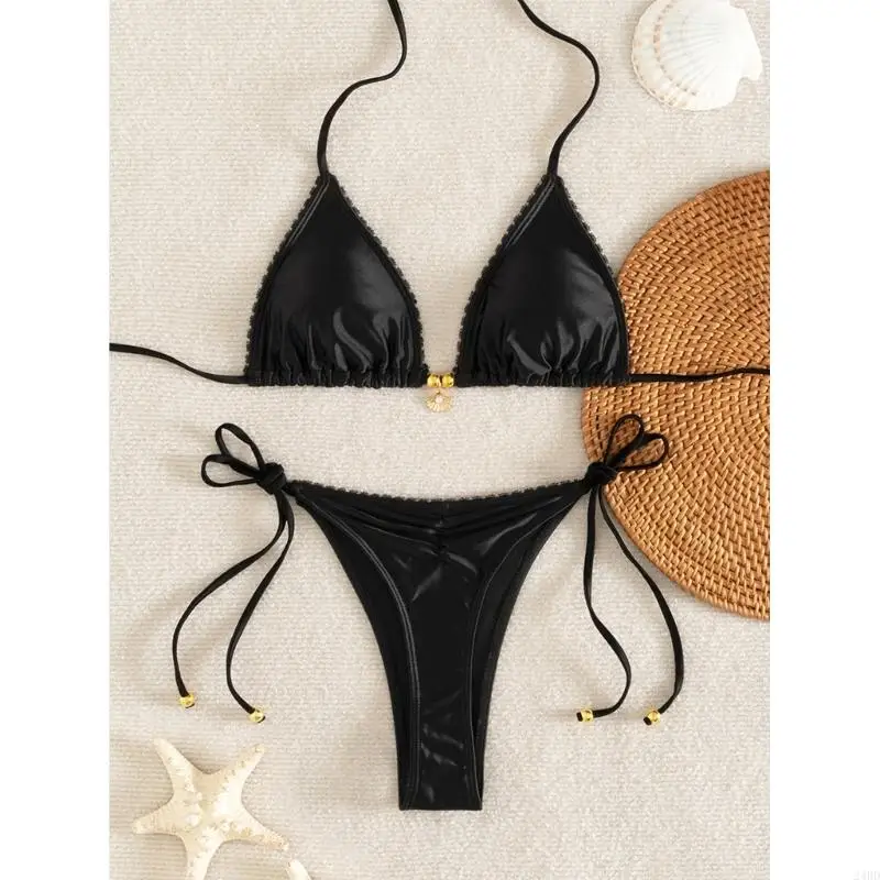 Conjunto tankini 2 peças para adolescentes, roupa banho com suporte confortável, sutiã e cuecas, maiô para festas na 24bd