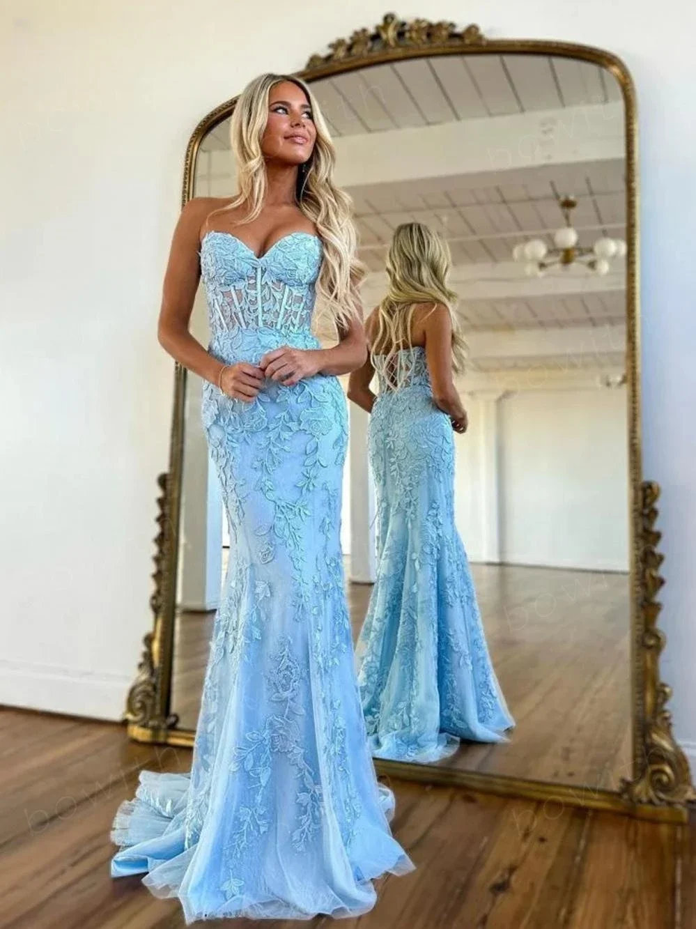 Oisslec Prom Dresses Simple Exquisite Sweetheart Mermaid Applique Tulle Formal Occasion Gown vestido de 15 quinceañera ערב שמל