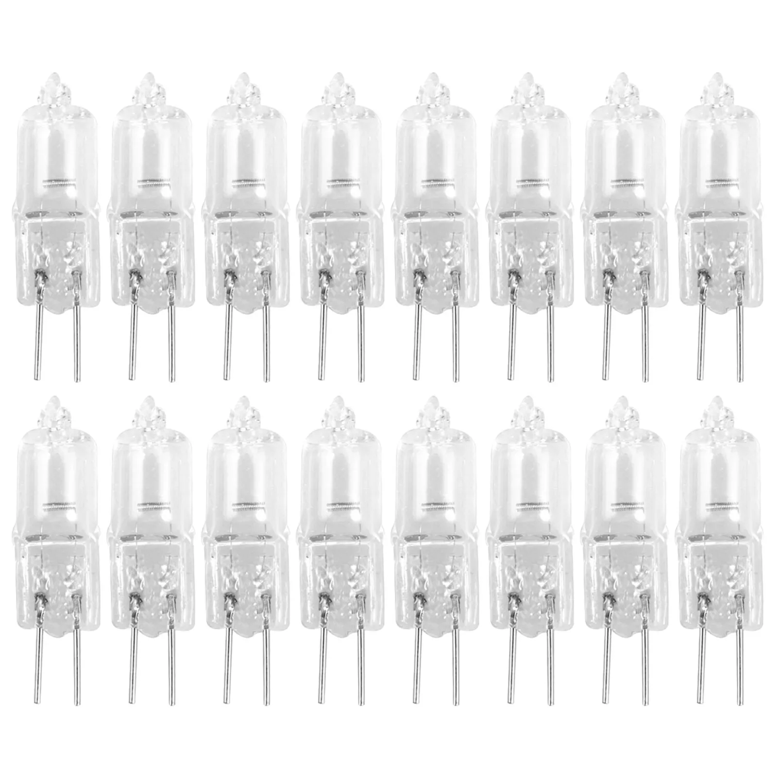 20Pcs G4 12V 20W Halogen Bulbs Warm White Tungsten Filament for Home Office Cabinet Chandelier Lighting