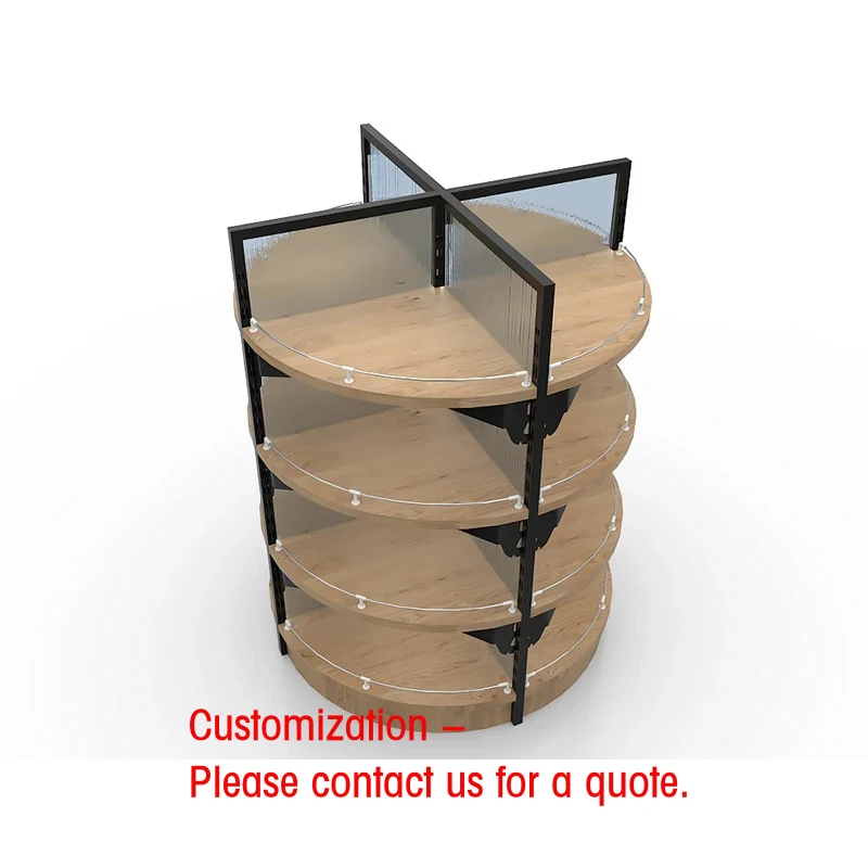 custom.Retail 4 Tier Round Display Rack