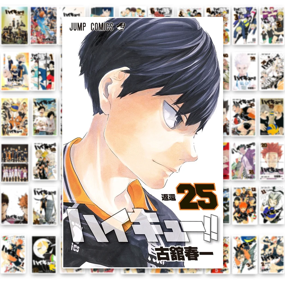 60 قطعة ملصقات أنيمي Haikyuu الكرتون هيناتا شويو توبيو كاجياما الشارات اللعب المحمول سيارة الهاتف لاصقة تزيين هدية عيد