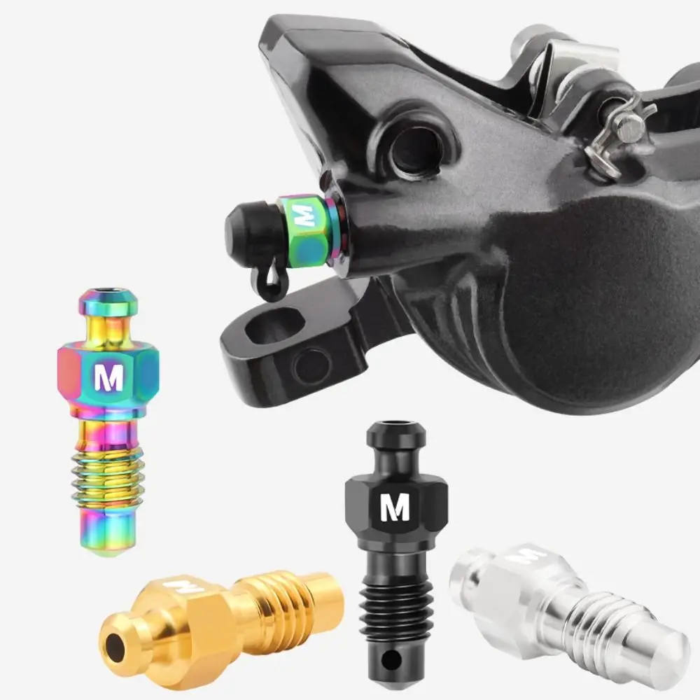 

Titanium Alloy Disc Brake Exhaust Bolts Bike Bolts LightWeight Oiling and Bleed Screw Rust Resistance Dust Cap