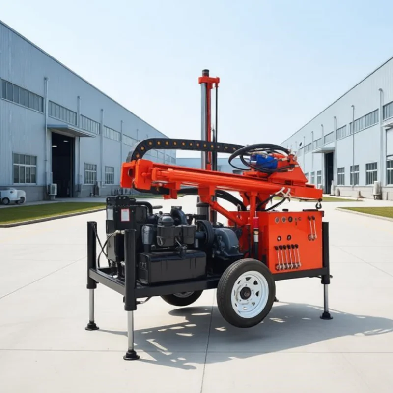 Customized Portable 200M Deep Water Well Drilling Rig, Diesel Hydraulic Rotary, Flexible Move & Precise Position