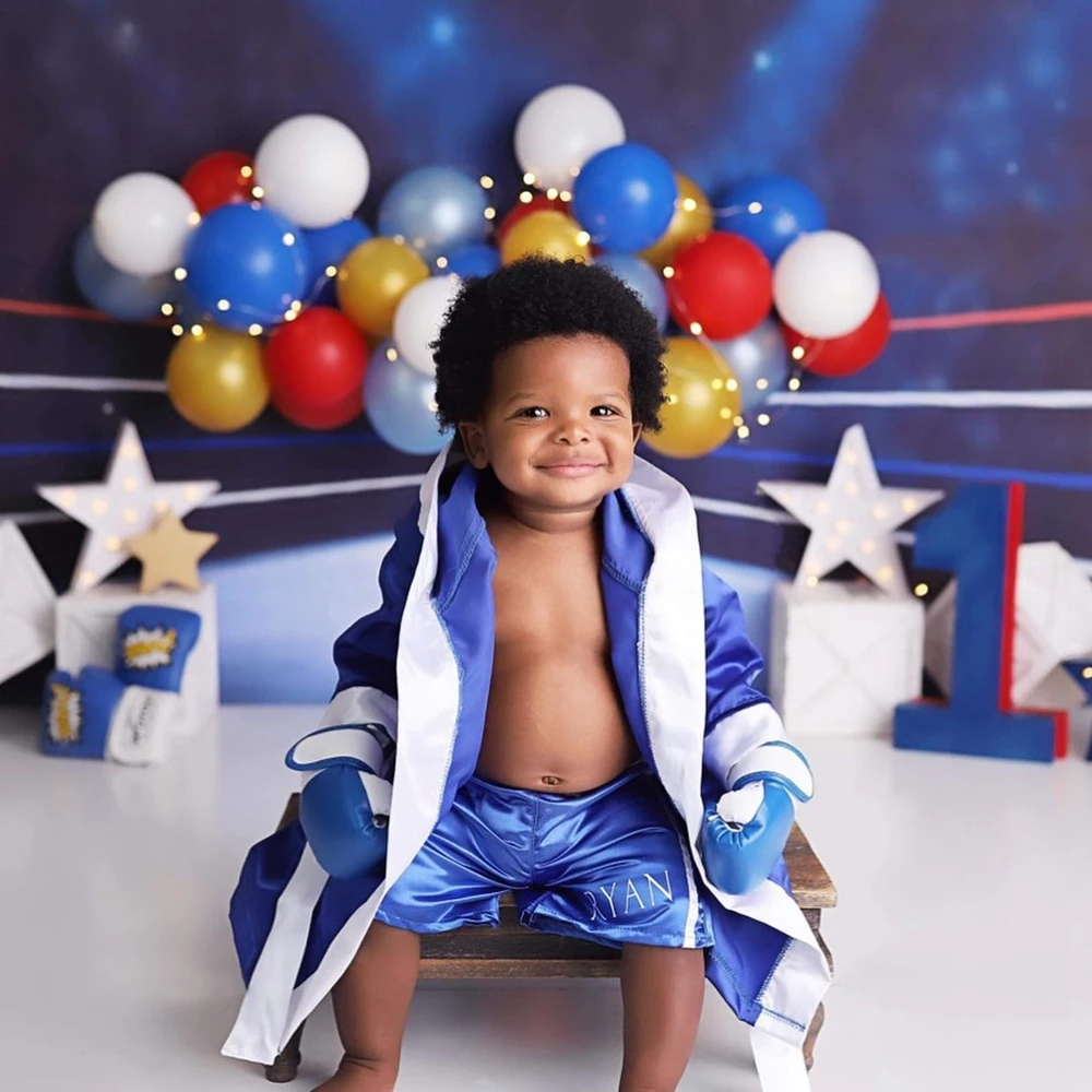 Newborn Photography Outfit Set Baby Boxing Costume Cute Sports Newborn Photo Shoot Props Boxing Theme Newborn Studio Props