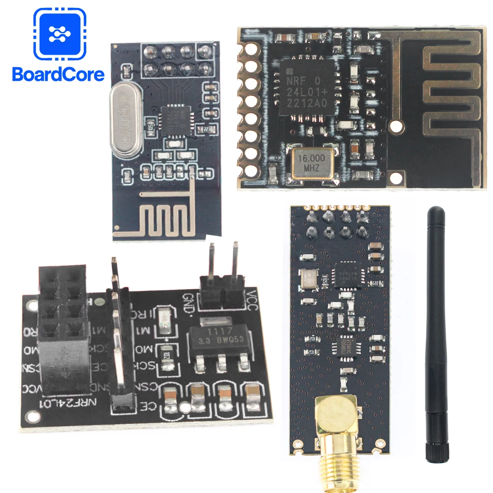 NRF24L01+ Modul Nirkabel 2.4G Transmisi Data 2.4GHz Versi Upgrade NRF24L01+PA+LNA 1000 Meter untuk Arduino