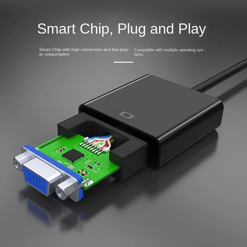 محول كابل عالي الدقة من HDMI إلى VGA ، كابل توصيل كمبيوتر ، واجهة HDMI إلى VGA ،