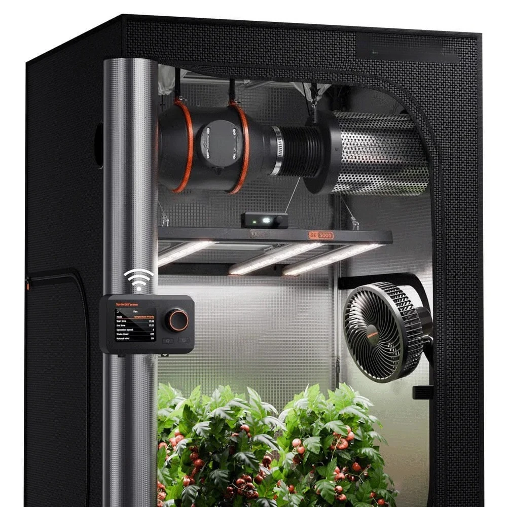 stockout 3x3x6ft ft 300W SE3000 Full Spectrum LED Grow Light 4 Inch Inline Fan GGS Smart Controller Complete Grow Tent Kit