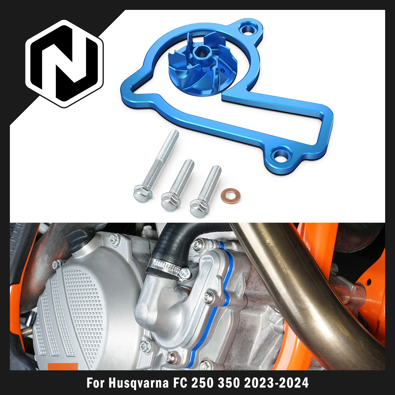 

NICECNC For Husqvarna FC 250 FC 350 FX 350 FE 350 2023-2024 Water Pump Cooler Impeller Spacer Kit For KTM SXF 450 EXCF 350 2024