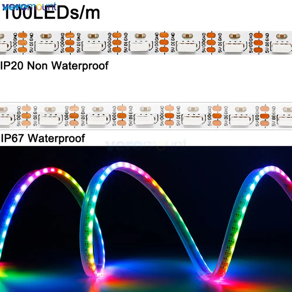 Wąska płytka PCB WS2812B boczna poświata Pixel LED 4020 SMD RGB 60 100Leds/m 5mm szerokość PCB WS2812 kolor marzeń taśma oświetlająca LED 5m 5V DC