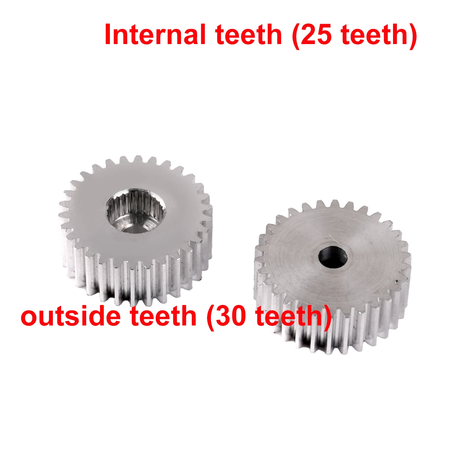 Engrenage cylindrique 0.5M-25T en acier au carbone, matériau métallique, roue dentée pour tous les servomoteurs standard 25T, pièces de transmission, 25 30 dents