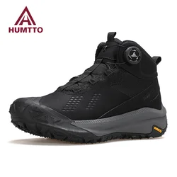 HUMTTO Trekking Boots for Men Genuine Leather Hiking Shoes Non-slip Camping Men's Sports Shoes Winter Outdoor Safety Sneakers