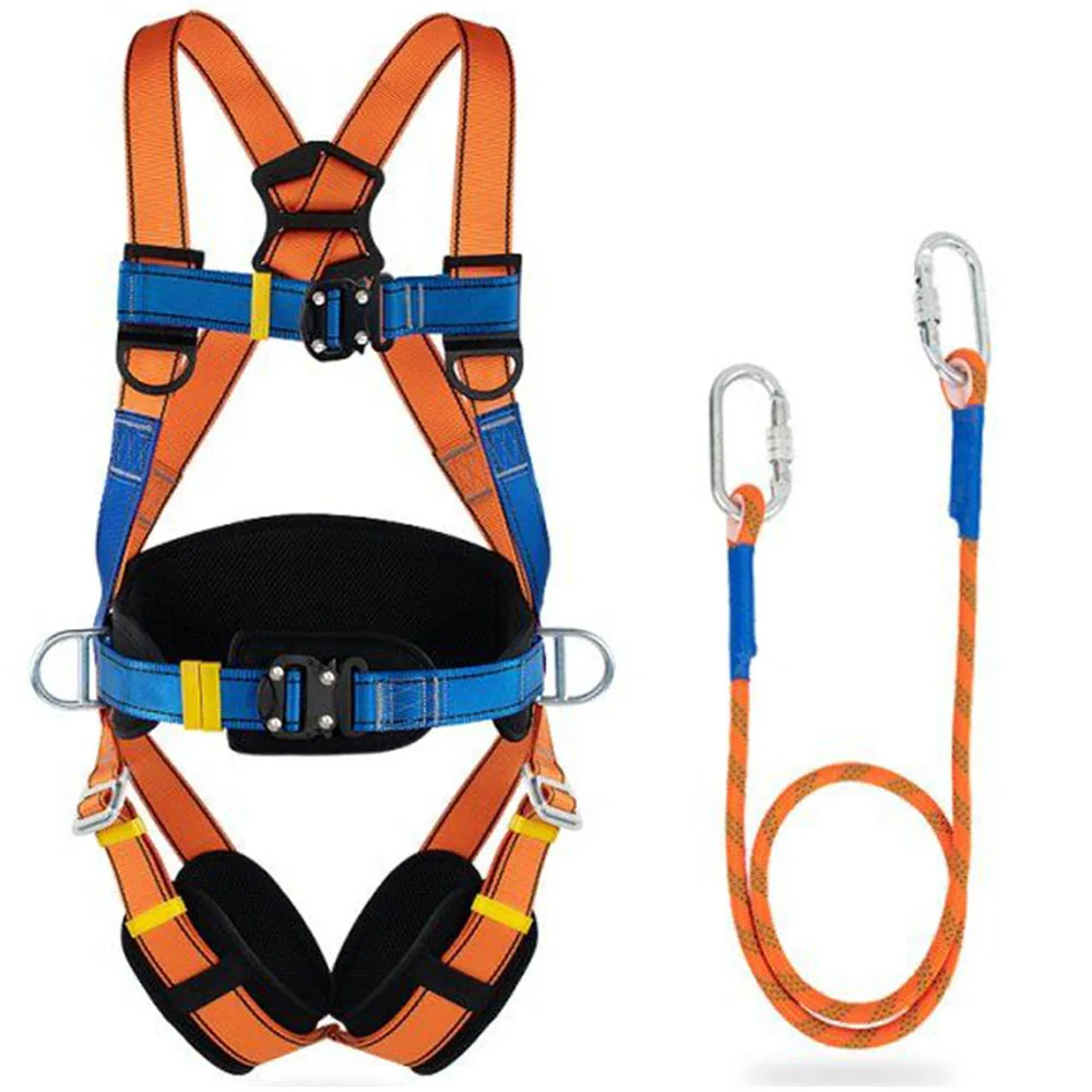 

Five-point High Altitude Work Safety Belt Full Body Safety Harness for Outdoor Rock Climbing Training Wear-resistant Safety Rope