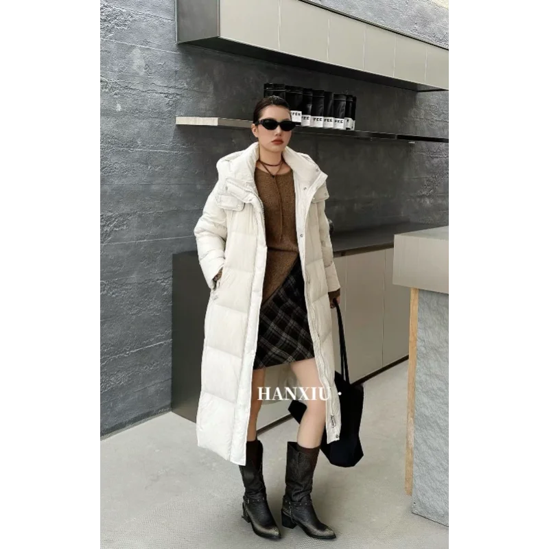 Piumino da donna Inverno 2025 Nuovo stile coreano di media lunghezza alla moda addensato Bestseller Cappotto oversize al ginocchio